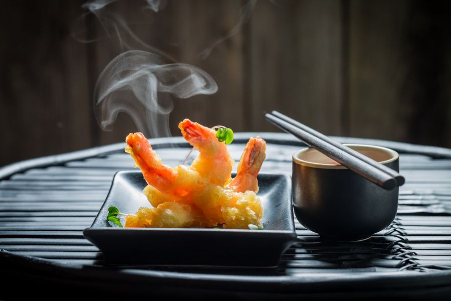 Cocina con tempura